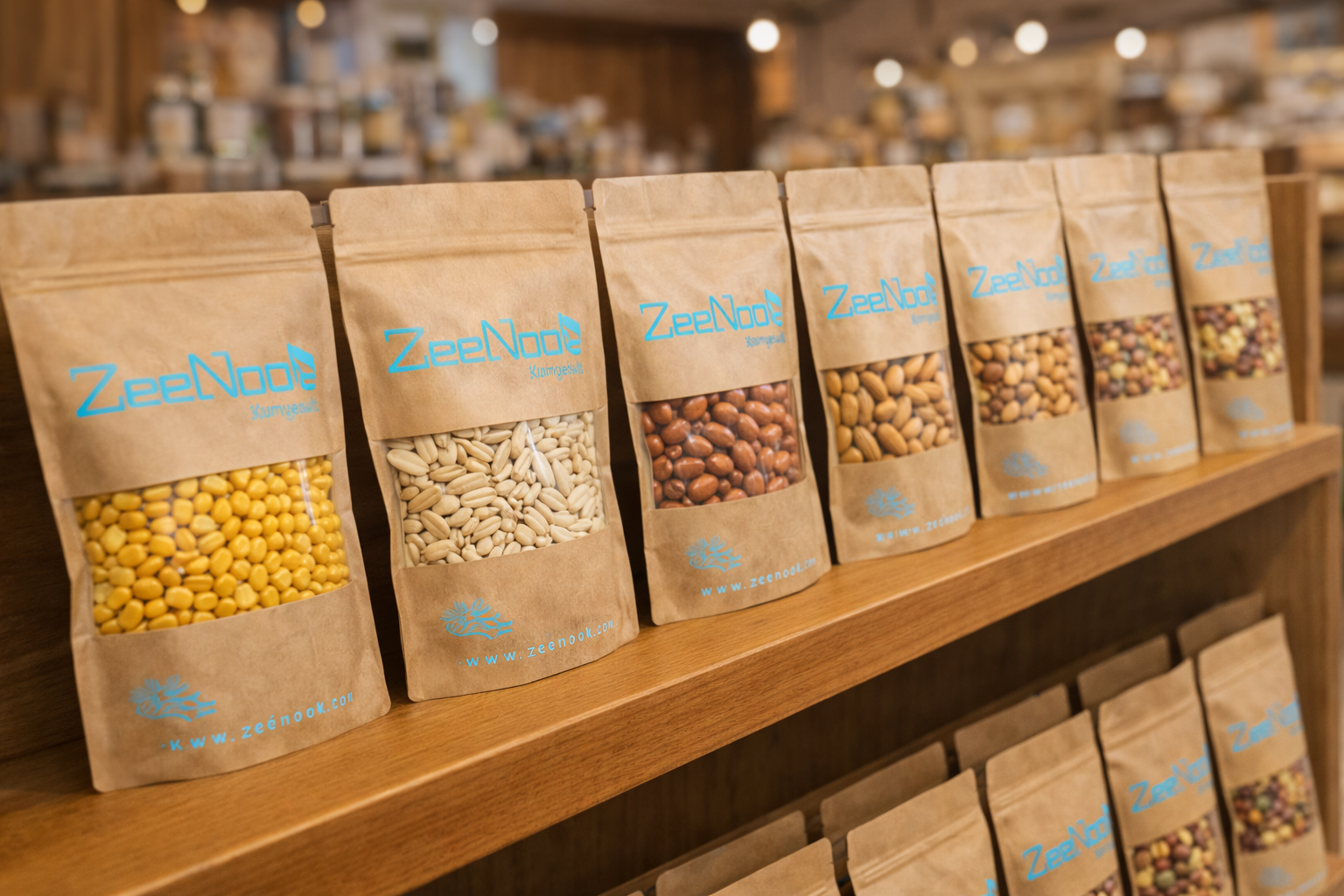 ZeeNook ürünleri raf üzerinde